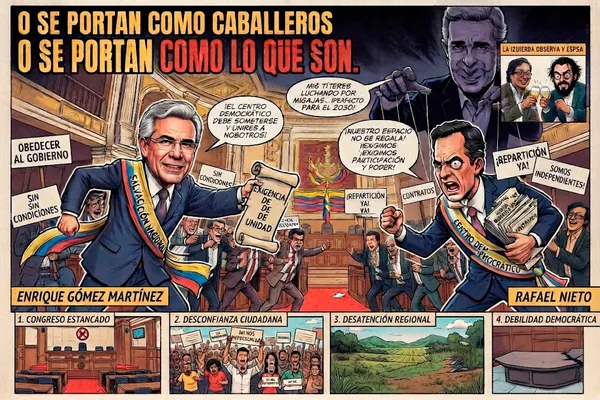 Enrique Gómez Martínez y Rafael Nieto en peleas que los obligan a portarse como caballeros y no como lo que son