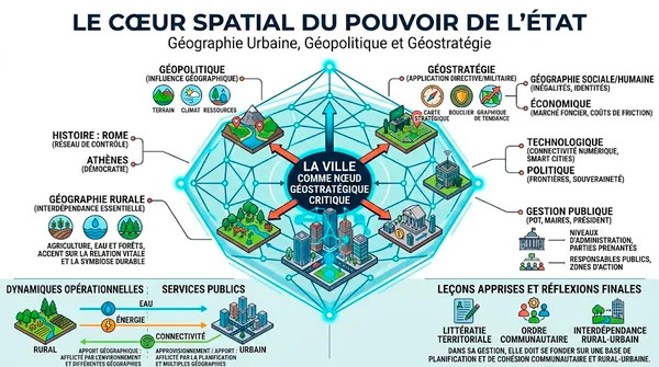 Géographie urbaine, géopolitique et géostratégie : noyau spatial du pouvoir de l'État