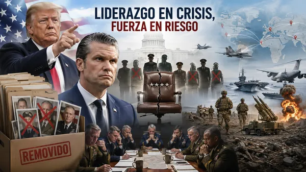 Vacío en la cúpula militar de Estados Unidos, indica riesgo estratégico de liderazgo y controversial autoridad de secretario Pete Hegseth