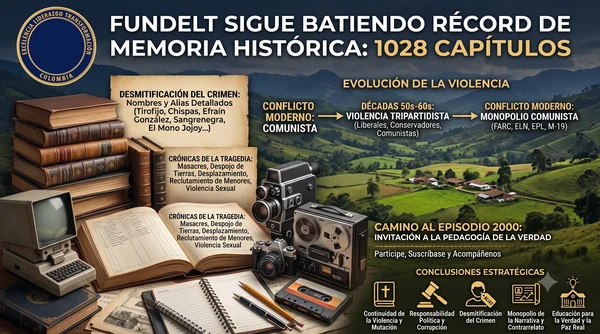 Persistente éxito académico de Fundelt: 1028 episodios continuos de Memoria Histórica del Conflicto Armado en Colombia