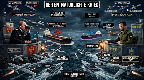 Denaturierung des russisch-ukrainischen Krieges durch Drohnen und Seekriegsführung