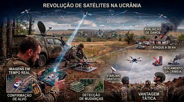 Impacto da inteligência satelital em tempo real: revolução orbital com letalidade tática