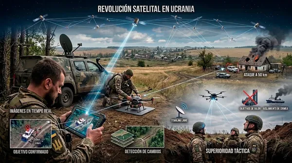 Impacto de la inteligencia satelital en tiempo real, revolución orbital con letalidad táctica