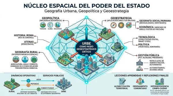 Geografía urbana, geopolítica y geoestrategia, núcleo espacial del poder del Estado