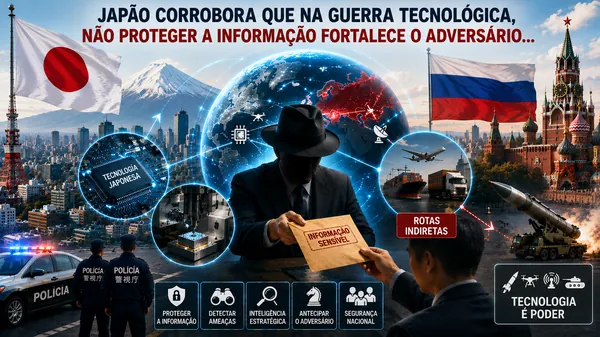 O Japão corrobora que, na guerra tecnológica, não proteger a informação fortalece o adversário