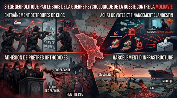 Encerclement géopolitique et de guerre psychologique de la Russie contre la Moldavie