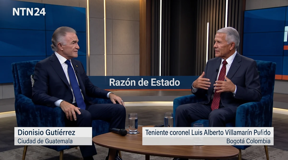 Coronel Villamarín en  Razón de Estado NTN 24 analiza situación sociopolítica colombiana previa a posesión de De La Espriella