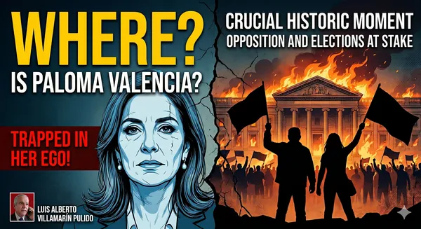 Where is Paloma Valencia, and why is she not appearing at such a crucial historical moment?