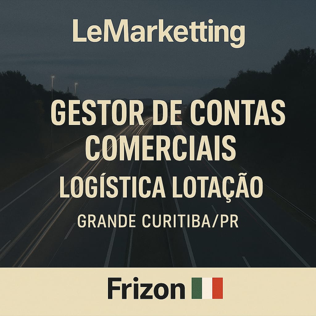 Gestor Contas Comerciais Logística Lotação