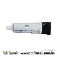 Tinta para tatuadeira cor preta bisnaga com 40g nacional
