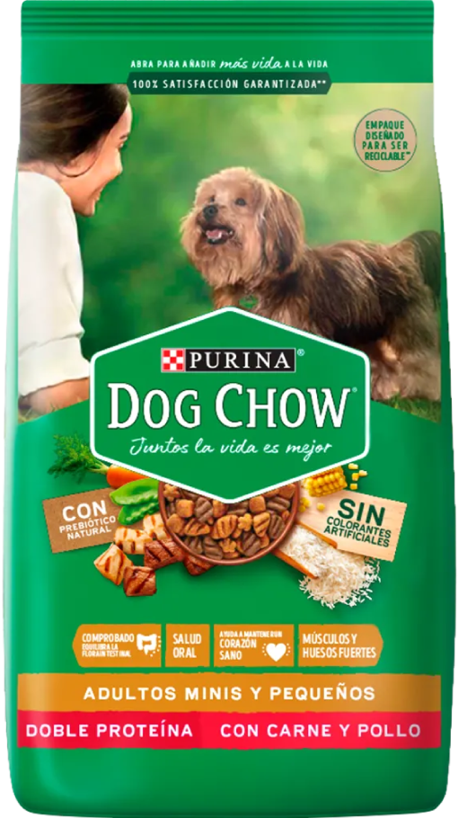 Dog Chow Adultos Minis y Pequeños (Sin Colorantes) - MisPichos.com