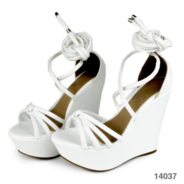 Mobile Stock - Seu Estoque Digital - Anabela branco branca de amarrar couro  ecologico salto alto