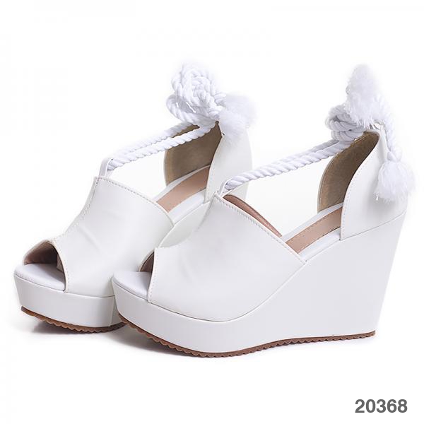 Anabela Branca de Amarrar - NQ Sapatilhas