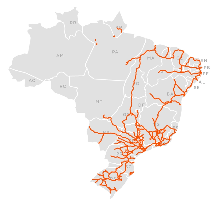 Ferrovias mapa 2016