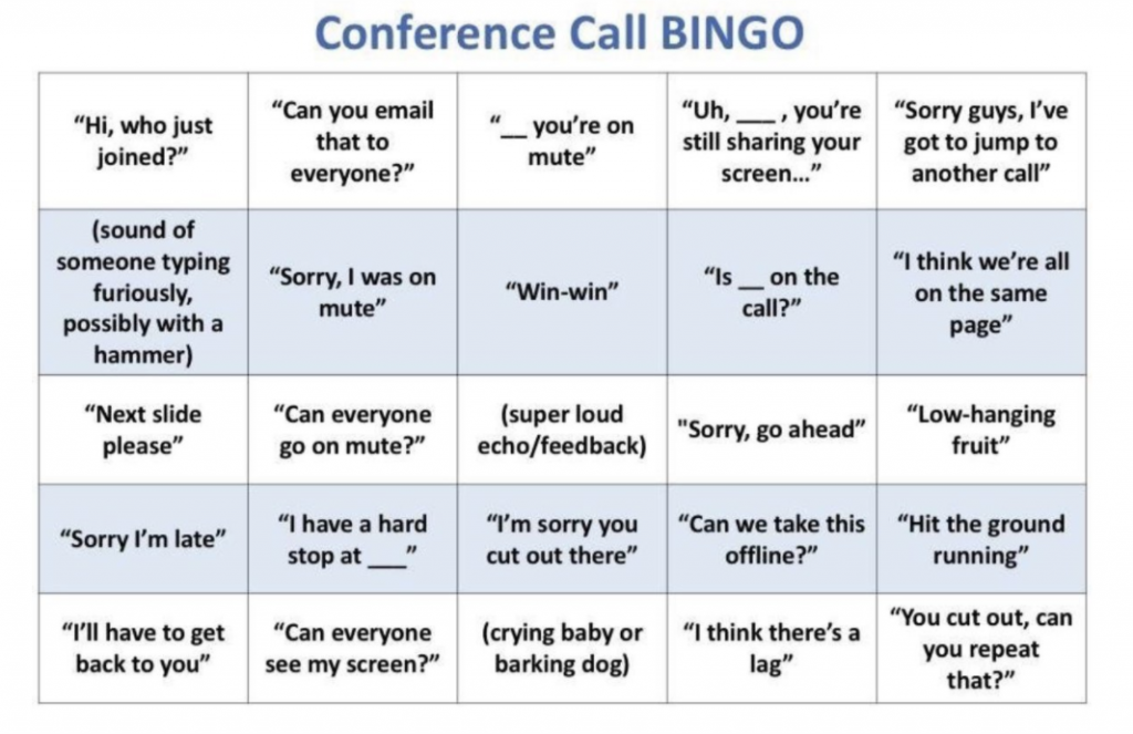 Conference Call BINGO