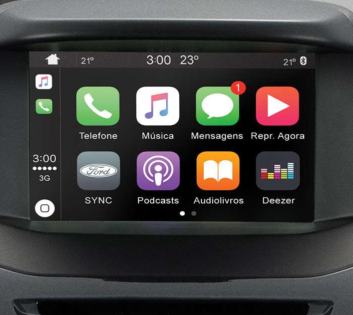 SYNC®3 compatível com Android Auto e Apple CarPlay