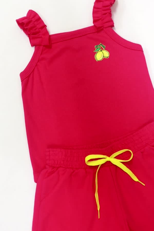 Conjunto Infantil Feminino Babados Limãozinho