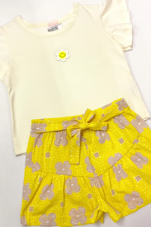 Conjunto Infantil Feminino Patch Margarida