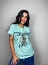 Camiseta Feminina Algodão Estampada Leopardo