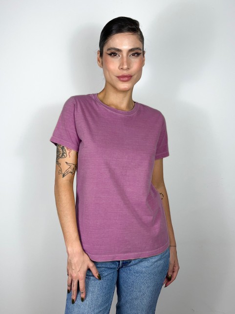 Camiseta Feminina 100% Algodão Estonada Manu Violeta