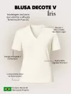 Blusa Feminina Decote V 100% Algodão Lisa íris Preto