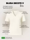 Blusa Feminina Decote V 100% Algodão Lisa íris Preto