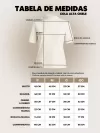 Blusa Feminina Algodão Gola Alta e Manga Curta Preto Gisele