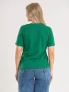 Blusa Feminina Decote V 100% Algodão Lisa íris Verde Folha
