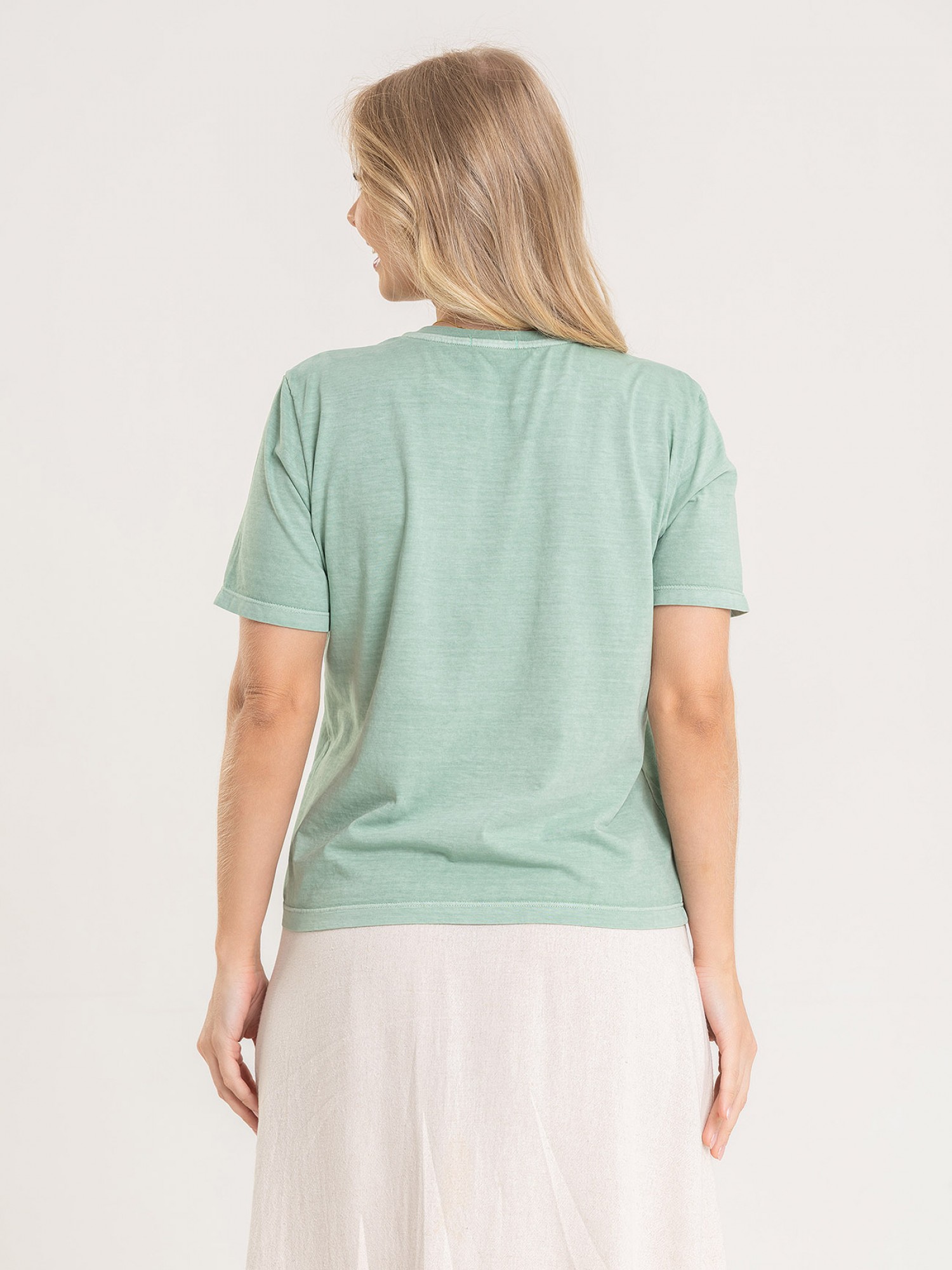 Camiseta Feminina 100% Algodão Estonada Manu Menta Camiseta Feminina 100% Algodão Estonada Manu Menta