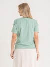 Camiseta Feminina 100% Algodão Estonada Manu Menta