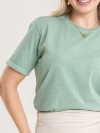 Camiseta Feminina 100% Algodão Estonada Manu Menta