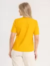 Blusa Feminina Algodão Gola Alta e Manga Curta Gisele Amarelo