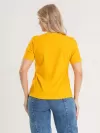 Blusa Feminina Decote V 100% Algodão Lisa íris Amarelo