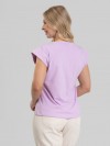 Regata Feminina 100% Algodão com Recorte Ombro Olívia Lilás