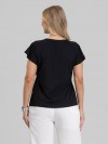 Blusa Feminina 100% Algodão Premium Manga Babados Luma Preto