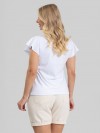Blusa Feminina 100% Algodão Premium Manga Babados Luma Branca