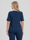 Conjunto em Molecotton de Viscose Premium com Calça Flare e Blusa Alongada Maitê Marinho Resort