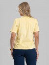 Camiseta Feminina 100% Algodão Estonada Manu Amarelo Manteiga