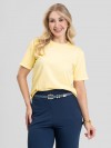 Camiseta Feminina 100% Algodão Estonada Manu Amarelo Manteiga