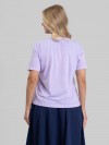 Camiseta Feminina 100% Algodão Estonada Manu Lilás