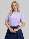 Camiseta Feminina 100% Algodão Estonada Manu Lilás