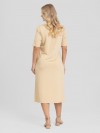 Vestido Midi de Molecotton de Viscose Aurora Bege