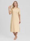 Vestido Midi de Molecotton de Viscose Aurora Bege