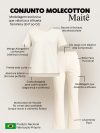 Conjunto em Molecotton de Viscose Premium com Calça Flare e Blusa Alongada Maitê Marinho Resort