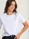 Kit 2 Peças Camiseta Feminina Básica Manga Alongada Ana Branco e Marinho