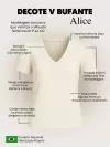 Blusa Feminina de Algodão Premium Manga Bufante Decote V Alice Vermelho