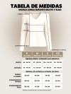 Blusa Feminina em Algodão Premium Decote V Manga Longa Bufante Elisa Bege