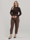 Blusa Feminina Térmica Peluciada Manga Longa Lívia Marrom Café