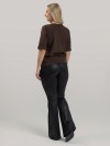 Calça Flare Cirrê Cós Alto Diana Preto