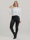 Calça Legging Cirrê Cós Alto Betina Preto